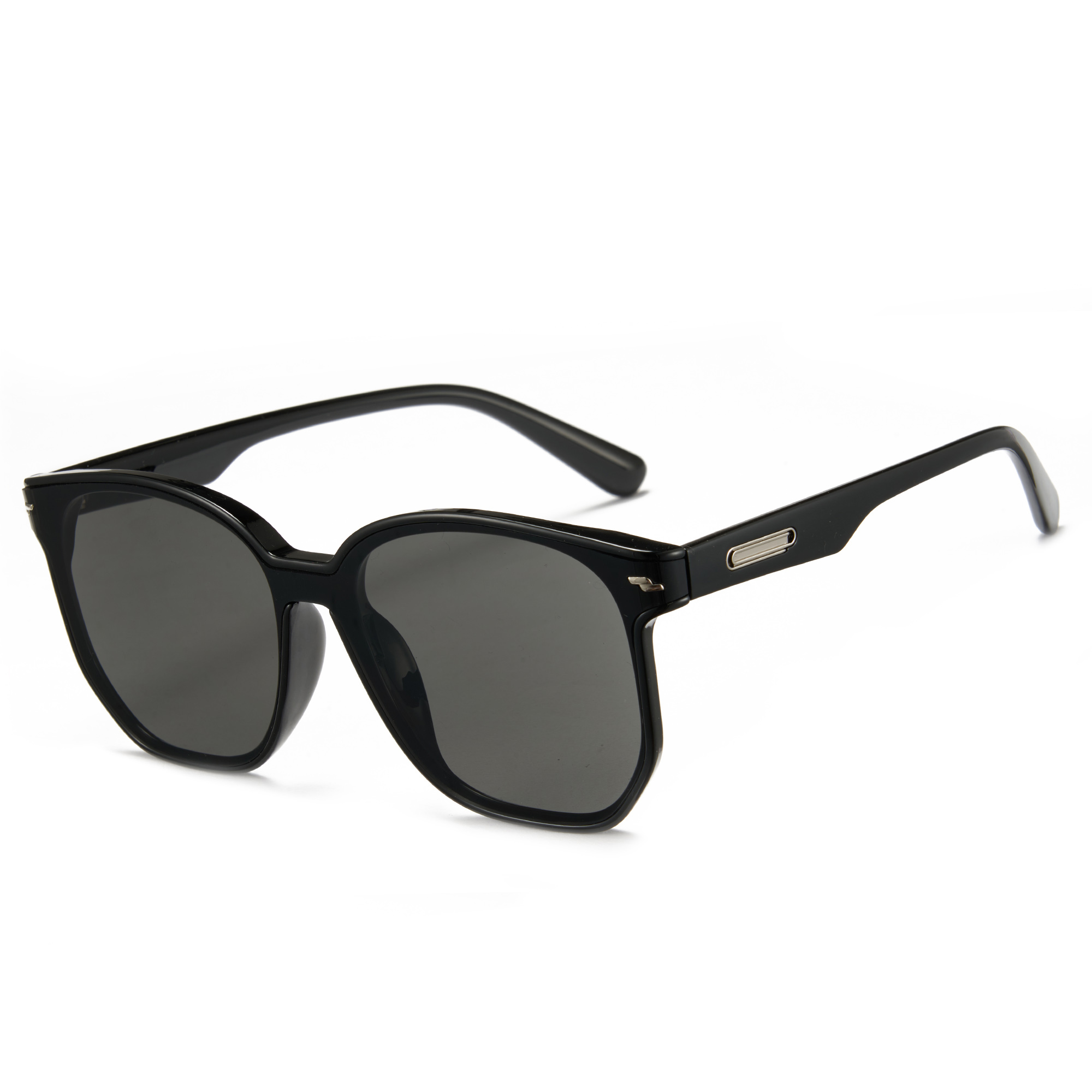 

CYXUS Квадратные солнцезащитные очки TR90 унисекс, Black Frame with Gray Lens B01
