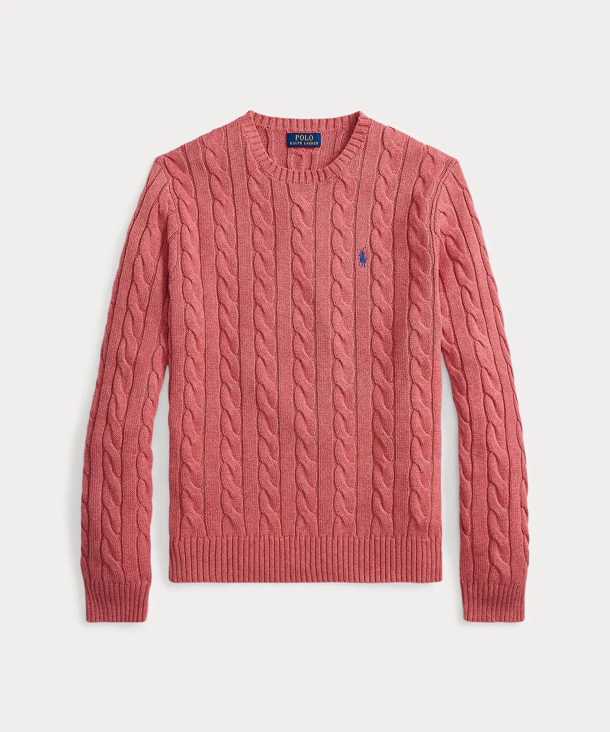 Свитер из хлопка с косами Polo Ralph Lauren, красный — фото 2