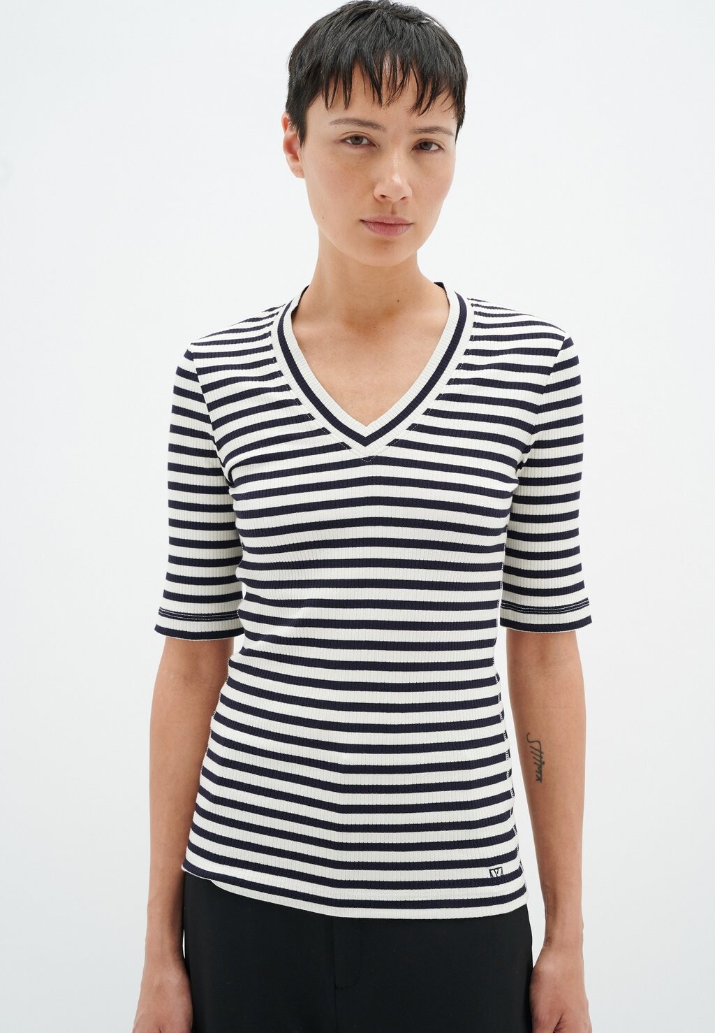 

Футболка с принтом DAGNA STRIPED InWear, цвет whisper white midnight magic