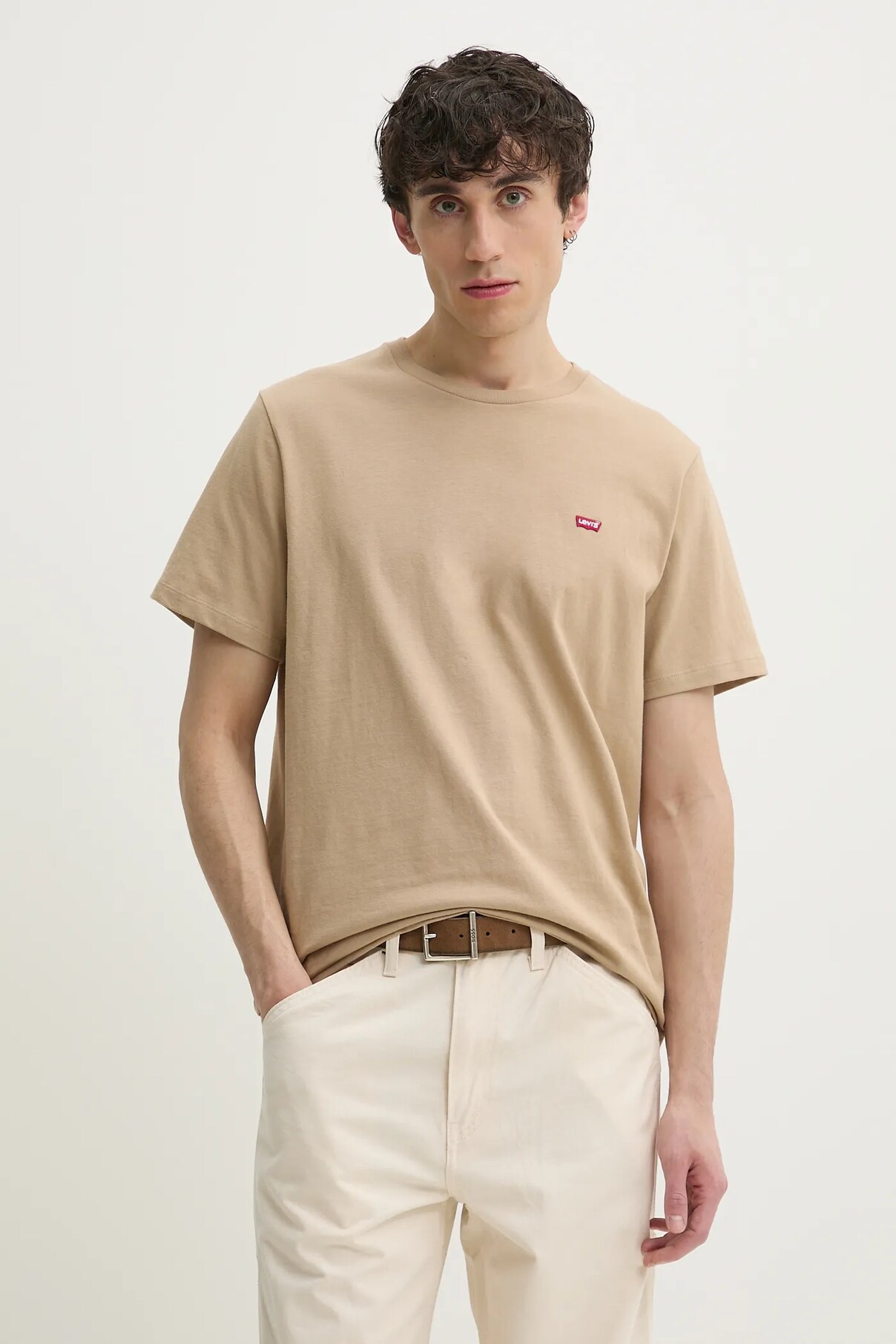 

Футболка из хлопка SS ORIGINAL HM TEE Levi'S, бежевый