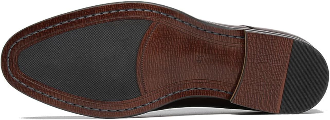 Мужские туфли Santimon Oxfords из натуральной кожи - Ручной работы дерби с закрытым носком для формальных мероприятий, смокинга, выпускного вечера, свадьбы и делового повседневного стиля, коричневый — фото 4
