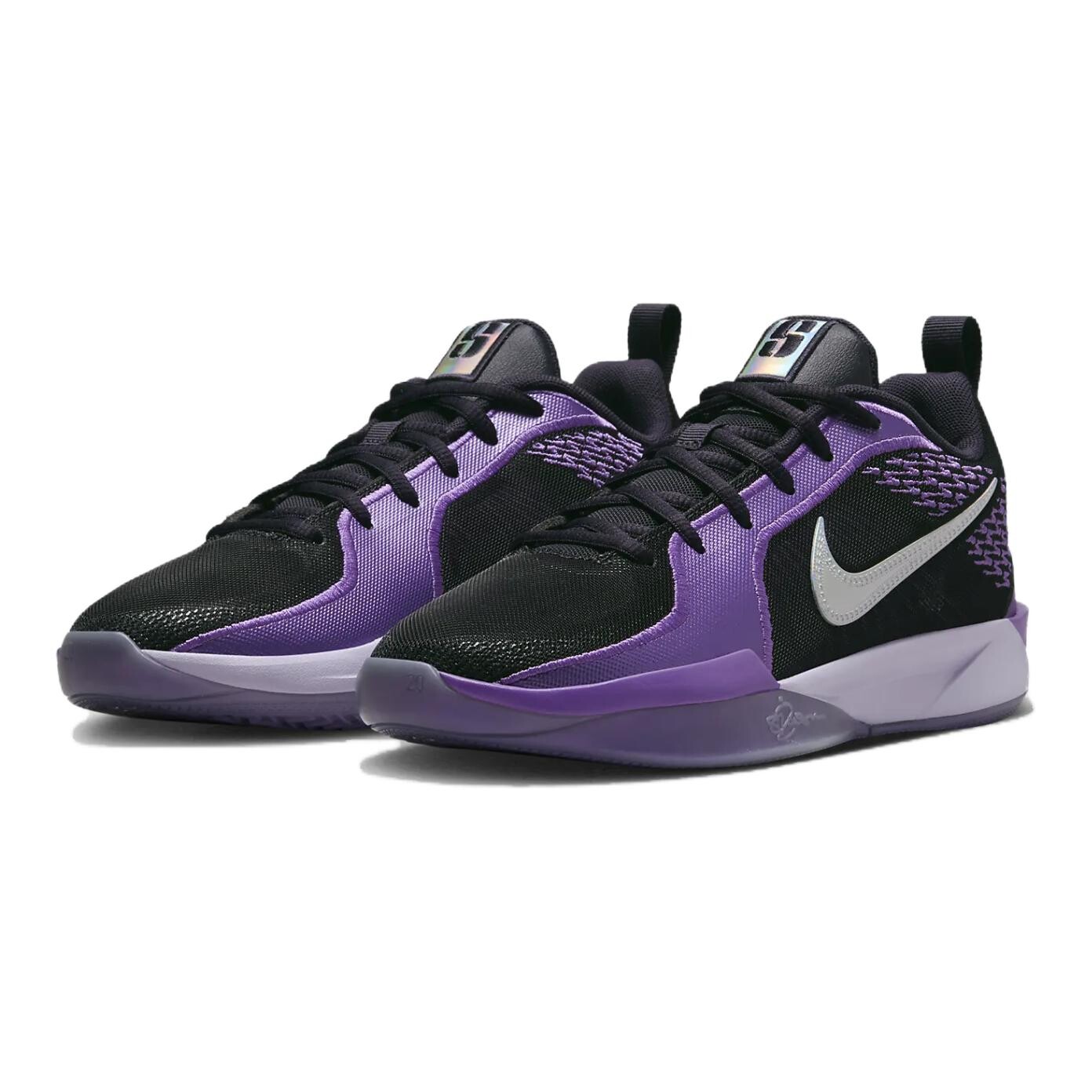 Баскетбольные кроссовки Sabrina 2 Kids GS Low-top Фиолетовый/черный Nike, фиолетовый — фото 3
