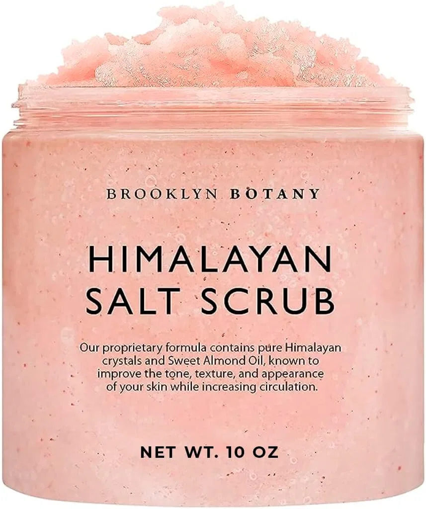 Скраб для тела и ног с гималайской солью и маслом сладкого миндаля Brooklyn Botany, 10 унций