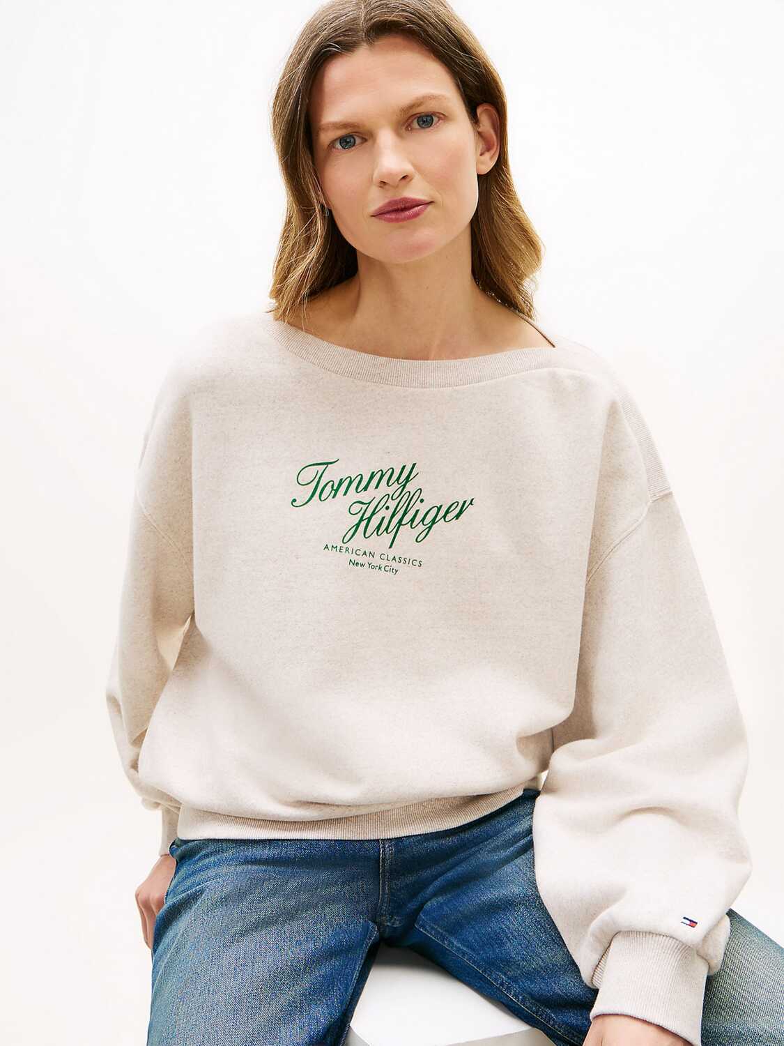 TOMMY HILFIGER Свитшот в светло-бежевом цвете — фото 3