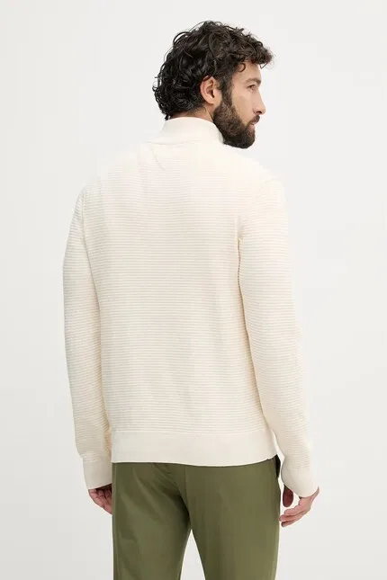 Свитер хлопковый Pullover Tommy Hilfiger, бежевый — фото 3