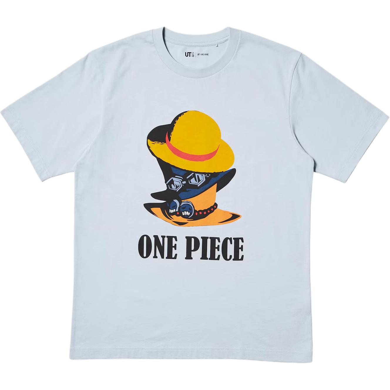 

UNIQLO Футболка One Piece Collaboration Edition SS25 мужская light blue, Синий, UNIQLO Футболка One Piece Collaboration Edition SS25 мужская light blue