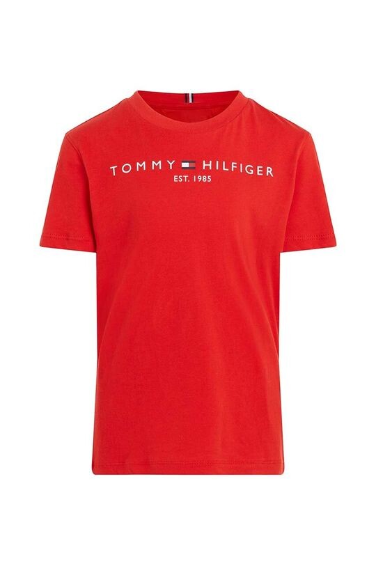 Детская хлопковая футболка Tommy Hilfiger, красный — фото 2
