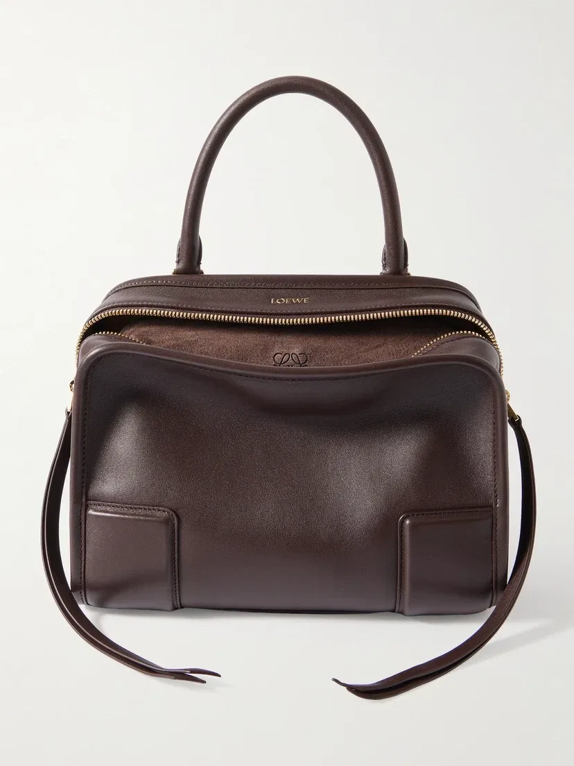 Маленькая кожаная сумка через плечо Amazona 180 LOEWE, коричневый