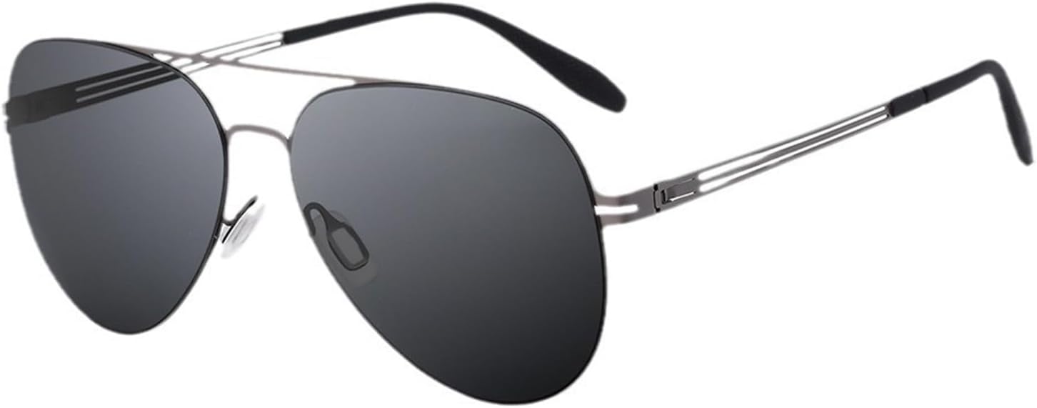 

Солнцезащитные очки для женщин и мужчин, классические очки-авиаторы для мужчин и женщин, защита от УФ-излучения, новинка 2024 года (серебристая оправа, черные линзы) SA HEXISHIJIA, Silver Frame Black Lens