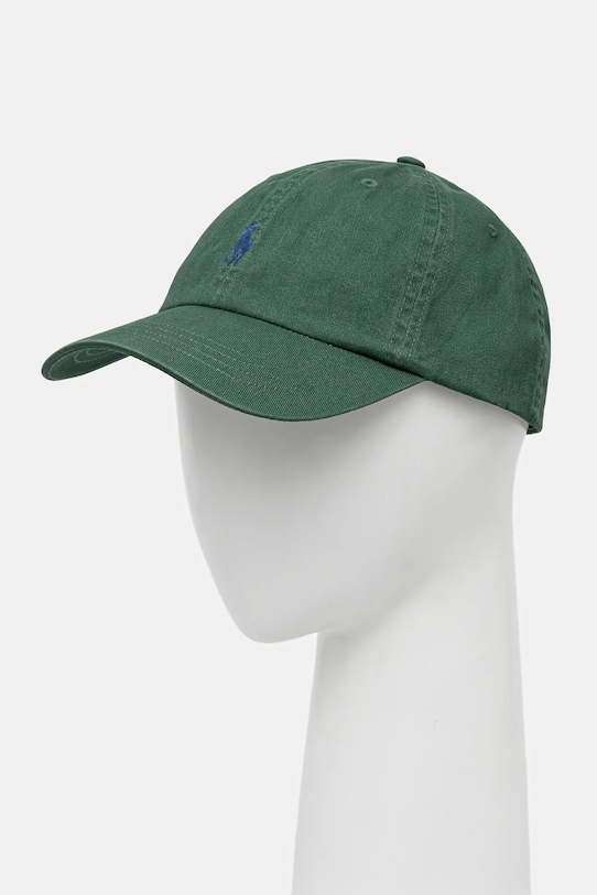 

Хлопковая кепка с козырьком Polo Ralph Lauren, зеленый