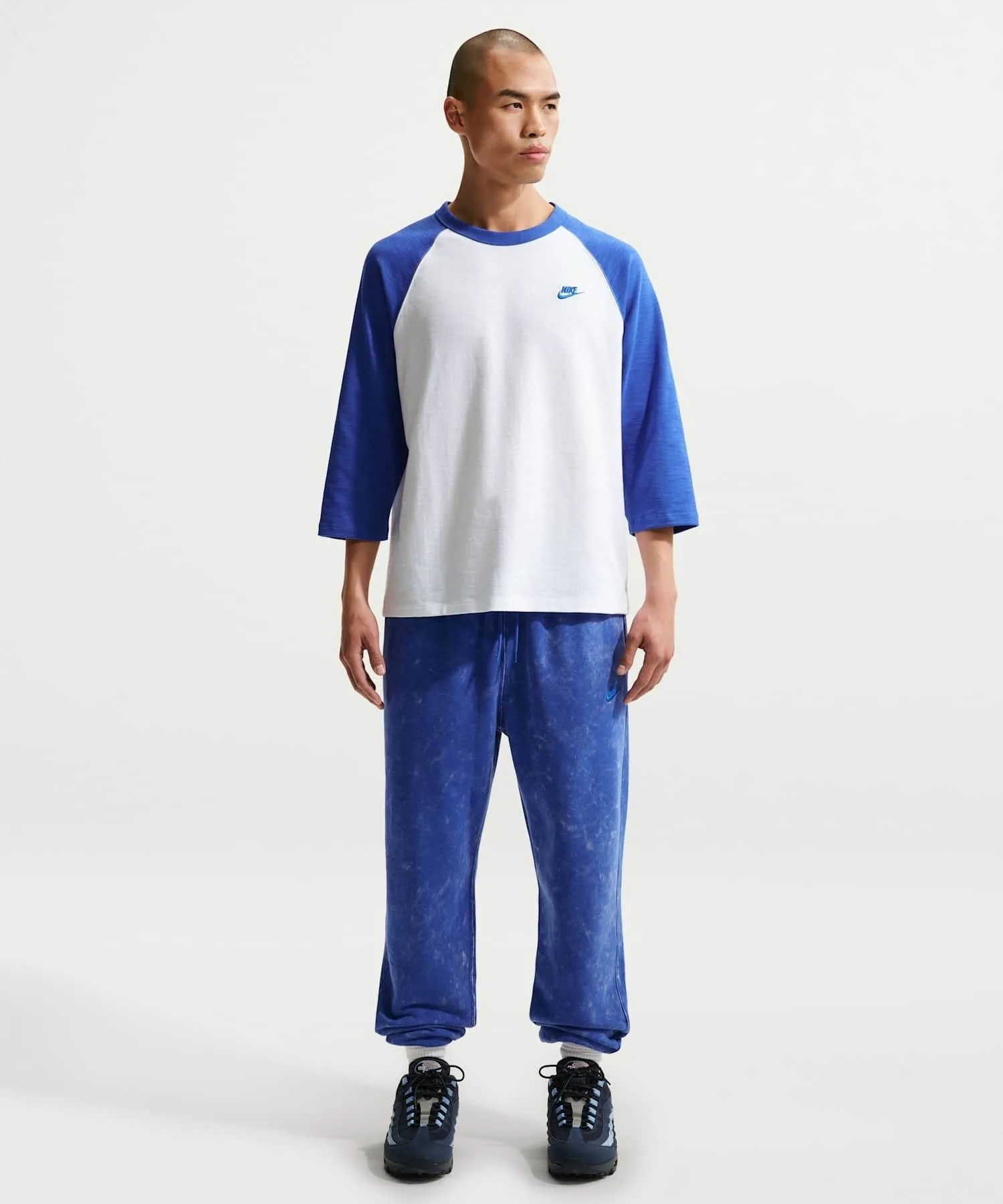 Мужской топ с 3/4 рукавом Nike Sportswear Club IF0756-480 синий — фото 4