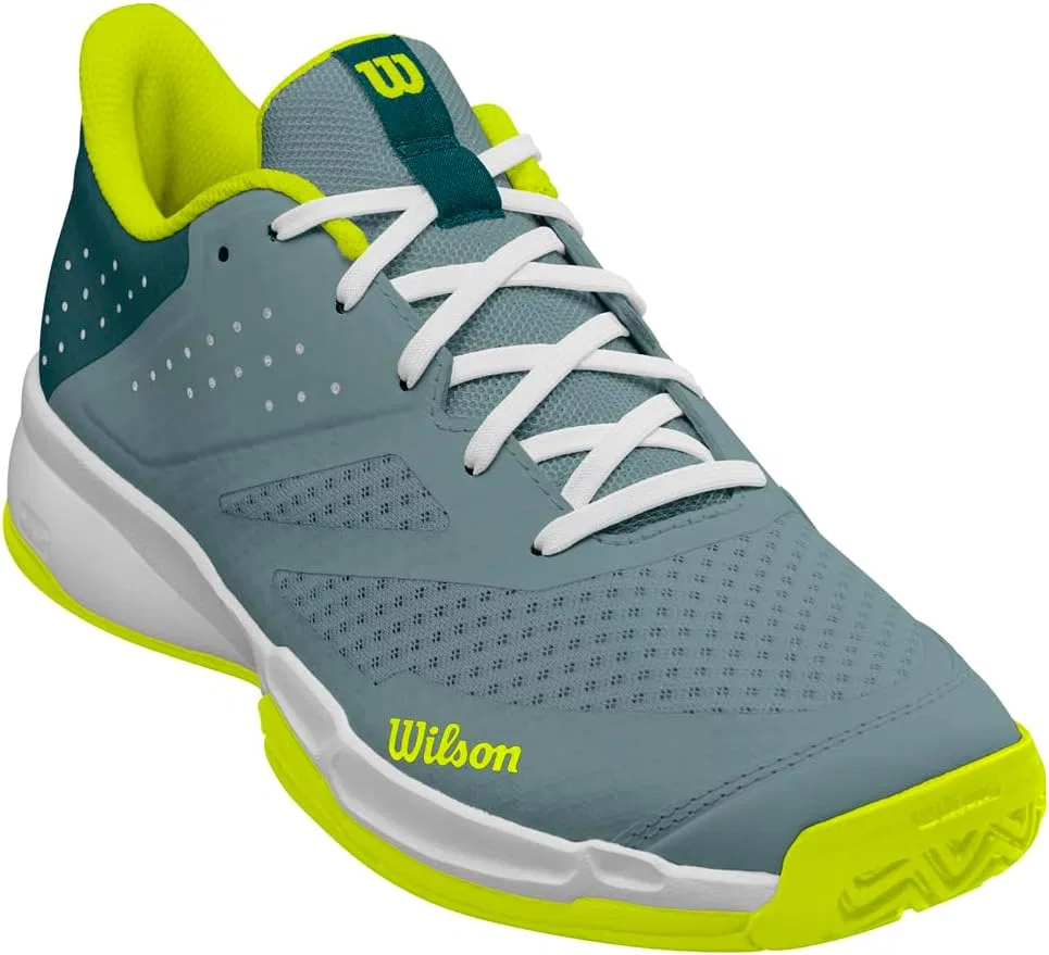 Мужские теннисные кроссовки Wilson KAOS Stroke 2.0, Stormy Sea Deep Teal Safety Yellow — фото 2