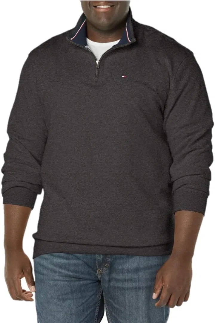 Свитшот Tommy Hilfiger Bill 1/4 Zip, серый