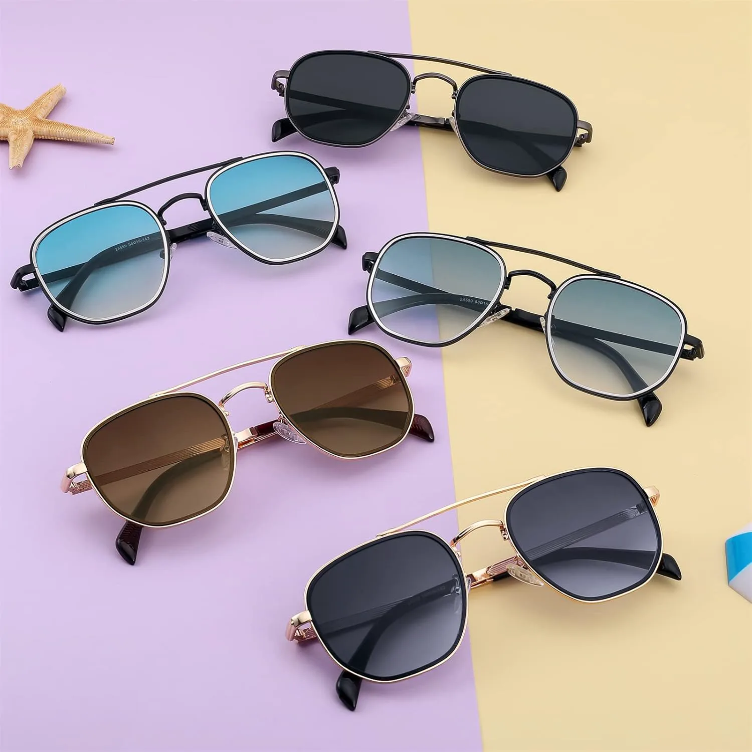 

Солнцезащитные очки FEISEDY «Авиатор» для мужчин и женщин, в стиле 70-х, квадратная оправа, защита UV400, модель B2953, Golden Frame & Grey Gradient Lens