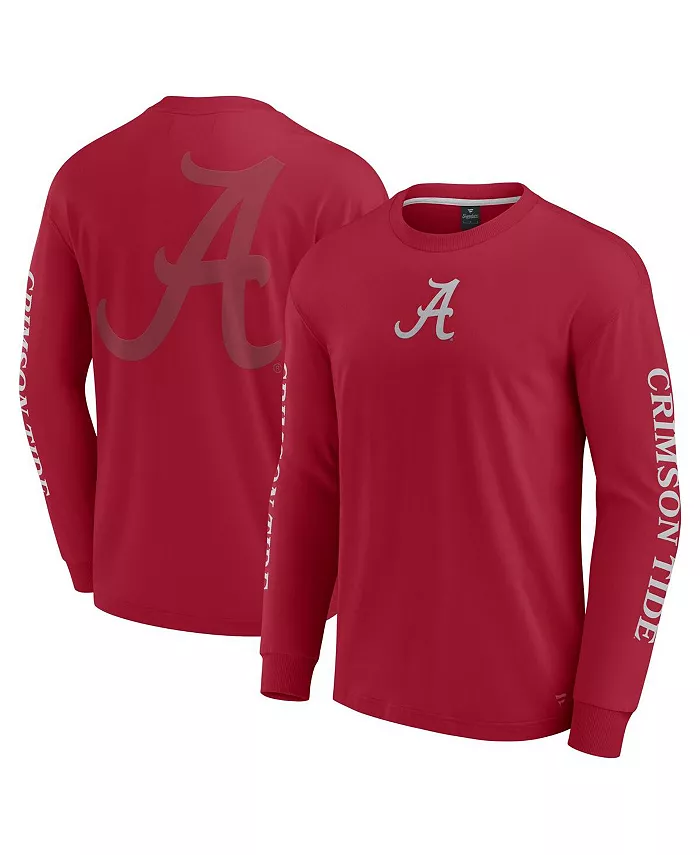 

Мужская футболка с длинным рукавом Alabama Crimson Tide Strive цвета малиновый Fanatics