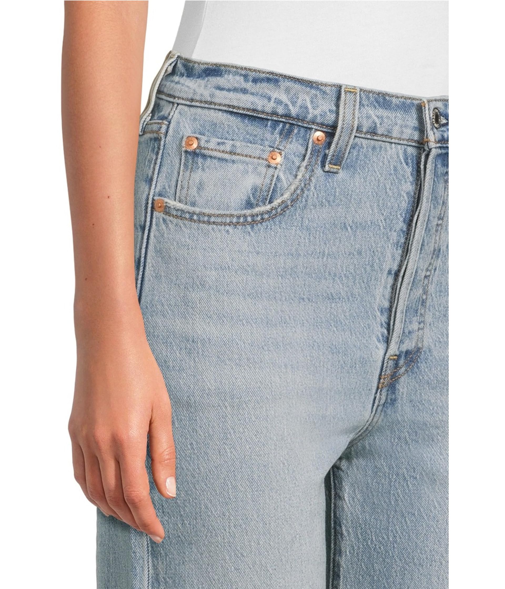 Джинсы Levi's Premium Ribcage Straight Ankle, цвет Let's Share — фото 4