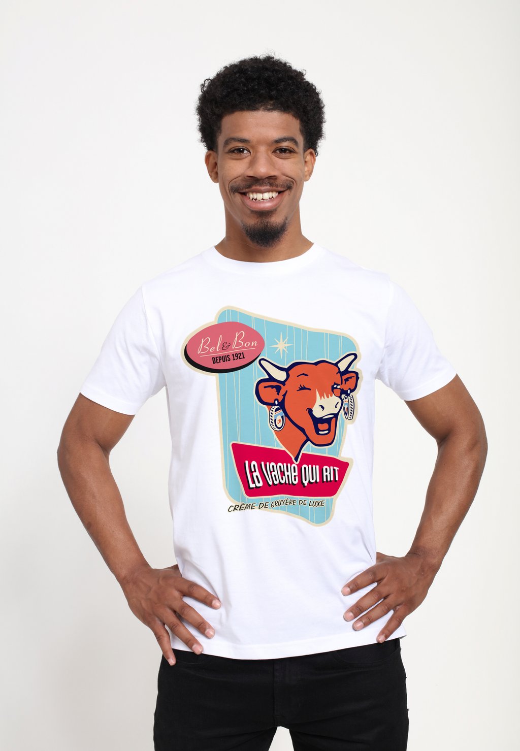 

Футболка с принтом THE LAUGHING COW BEL AND BON DEPUIS 1921 Henry Tiger, белый