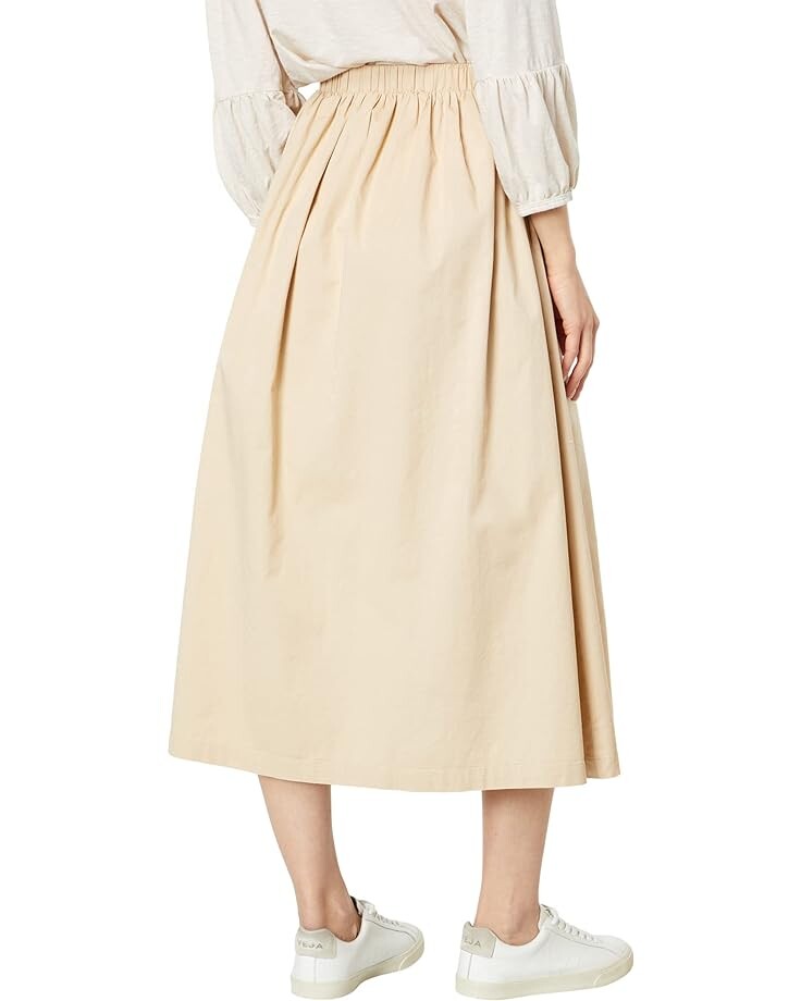 

Юбка SUNDRY Woven Full Skirt with Side Slit, цвет Almond