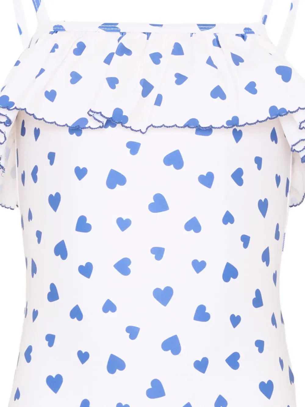 Купальник с оборками в форме сердца Petit Bateau, белый — фото 3