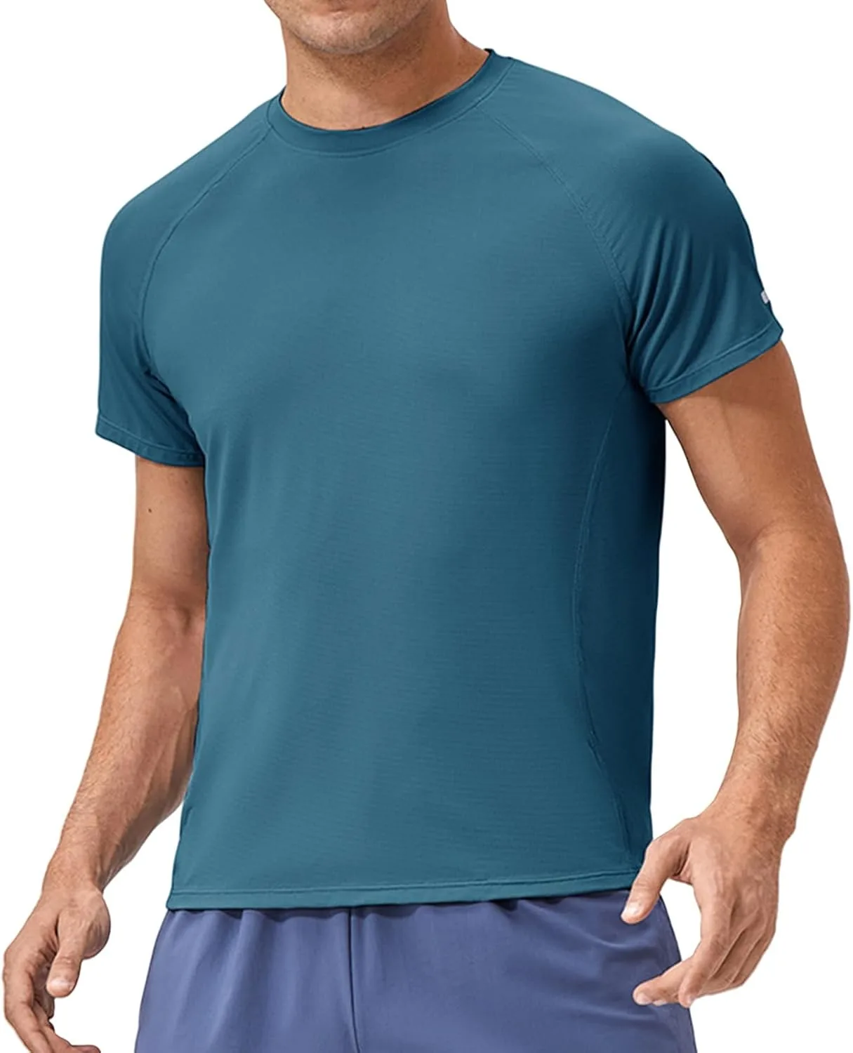 

Мужская футболка с коротким рукавом для спорта Sun Uv Protection, легкая, быстросохнущая RSZGSWS