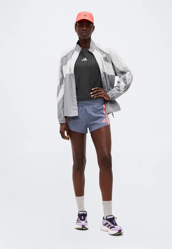 Шорты спортивные Adidas Performance Adizero gel, оникс/солар турбо — фото 2