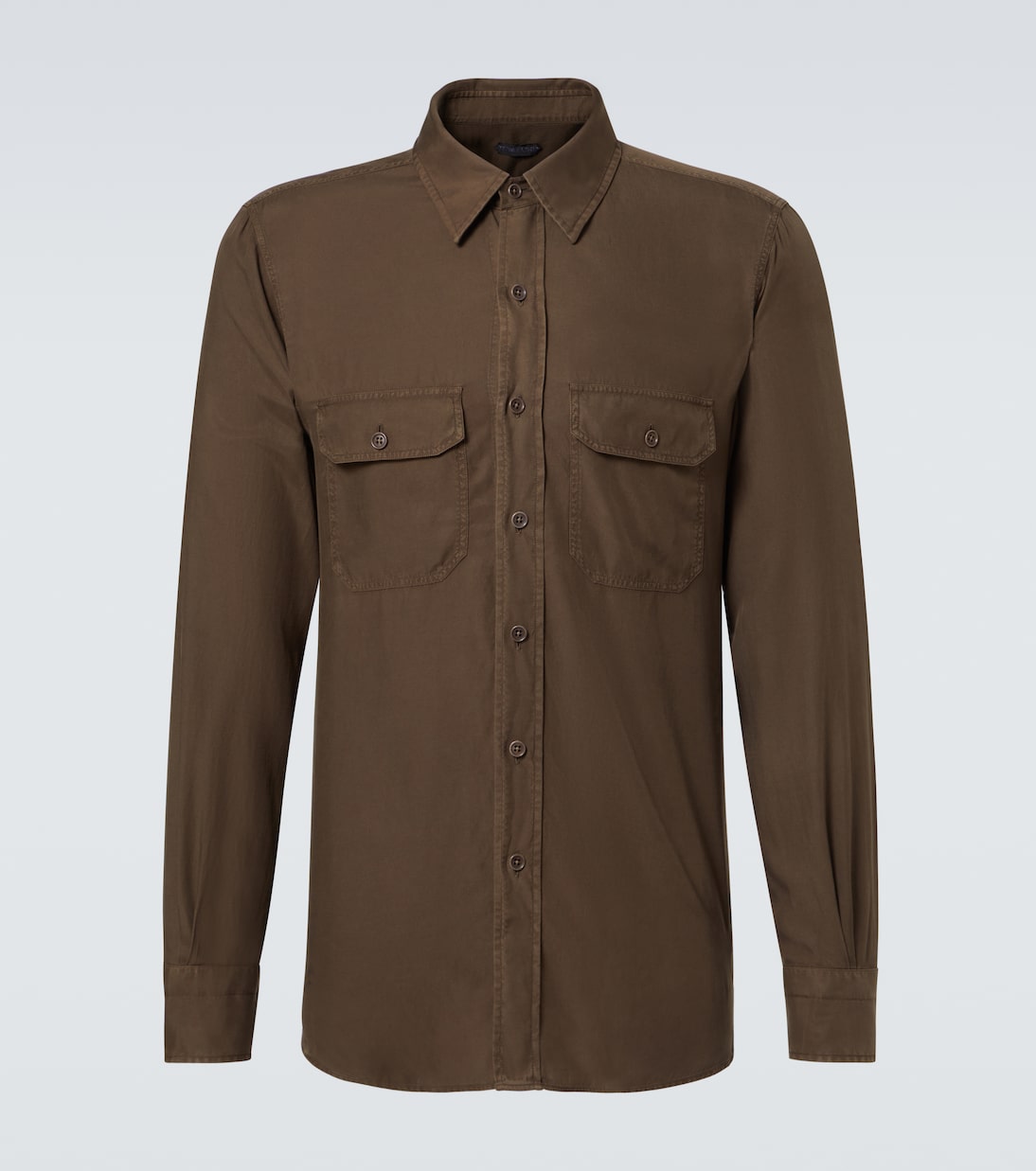 

Верхняя рубашка из твила Tom Ford, Khaki Brown