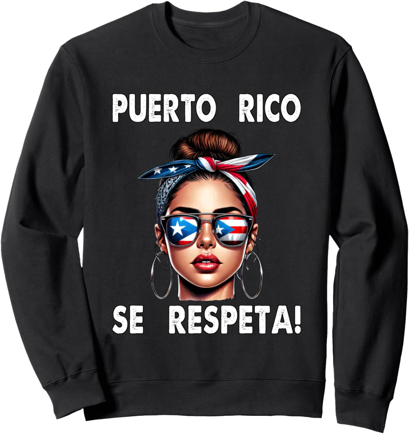 

Толстовка с солнцезащитными очками и флагом Puerto Rico Se Rezpeta Boricua Puerto Rico Se Respeta Collection, More Here, черный