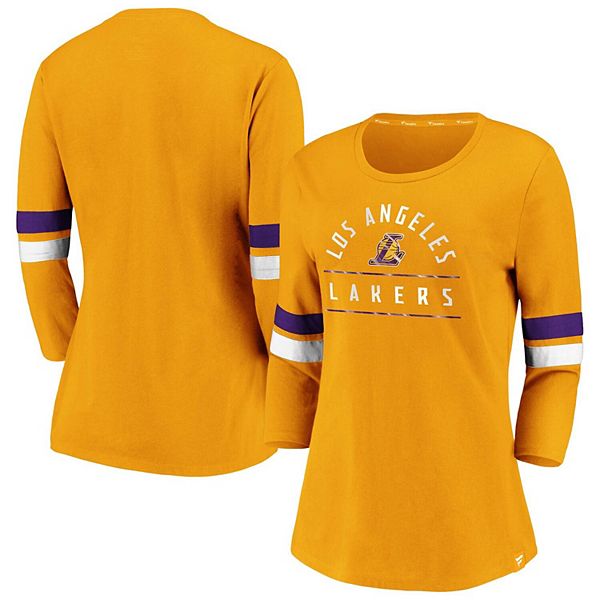 

Женская футболка Los Angeles Lakers с 3/4 рукавом Fanatics