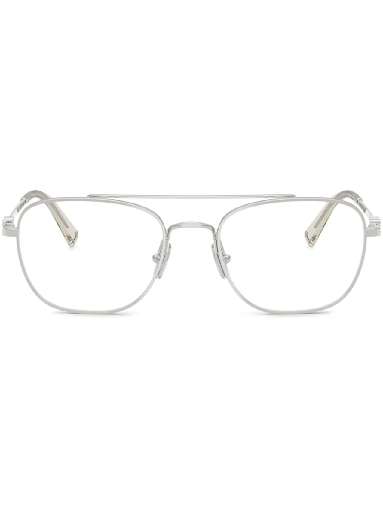 

Очки в квадратной оправе Miu Miu Eyewear, серебряный