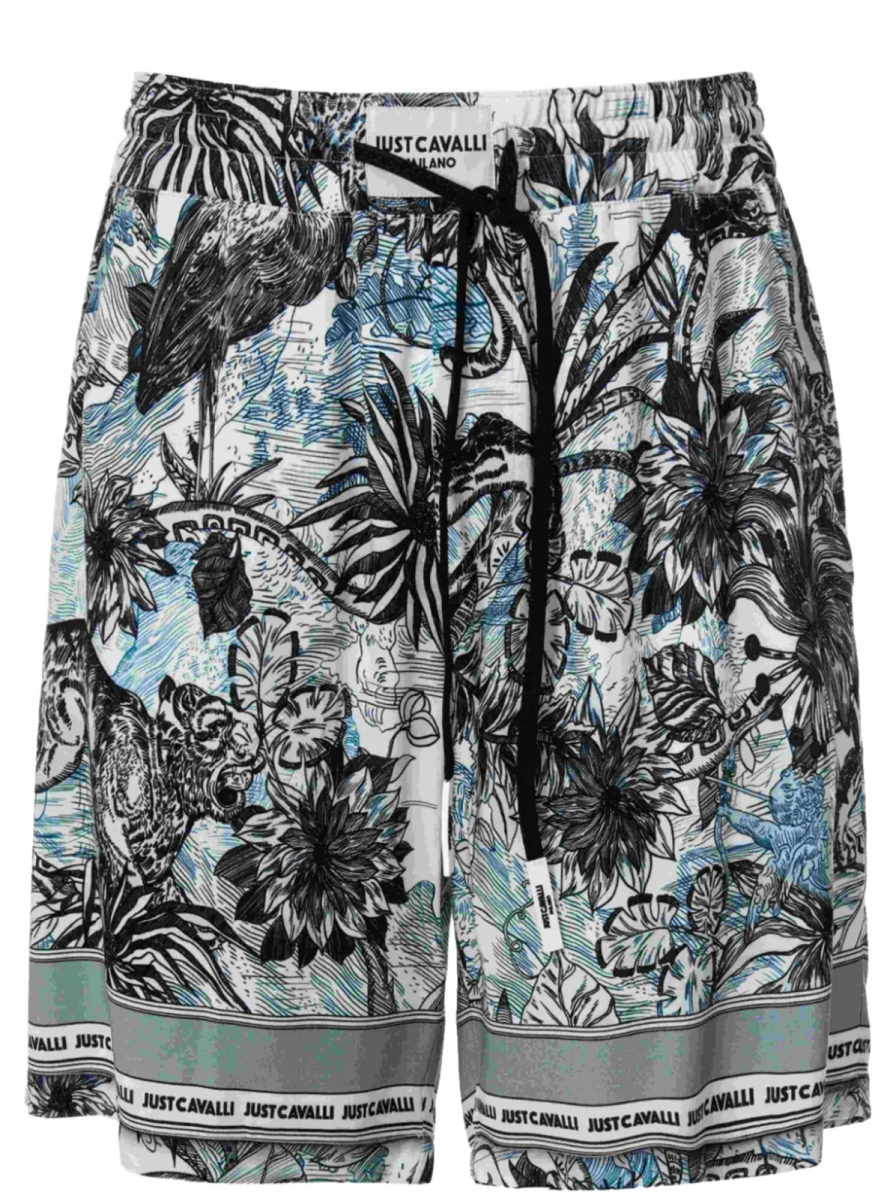 

Шорты с принтом Just Cavalli, синий