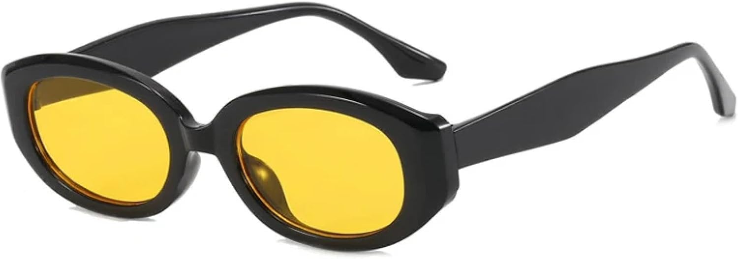 

Солнцезащитные очки с защитой от УФ-излучения UV400 | Маленький размер, конфетный цвет, панк | Для женщин и мужчин, для занятий спортом на открытом воздухе и вождения DSVIGF, Black-yellow