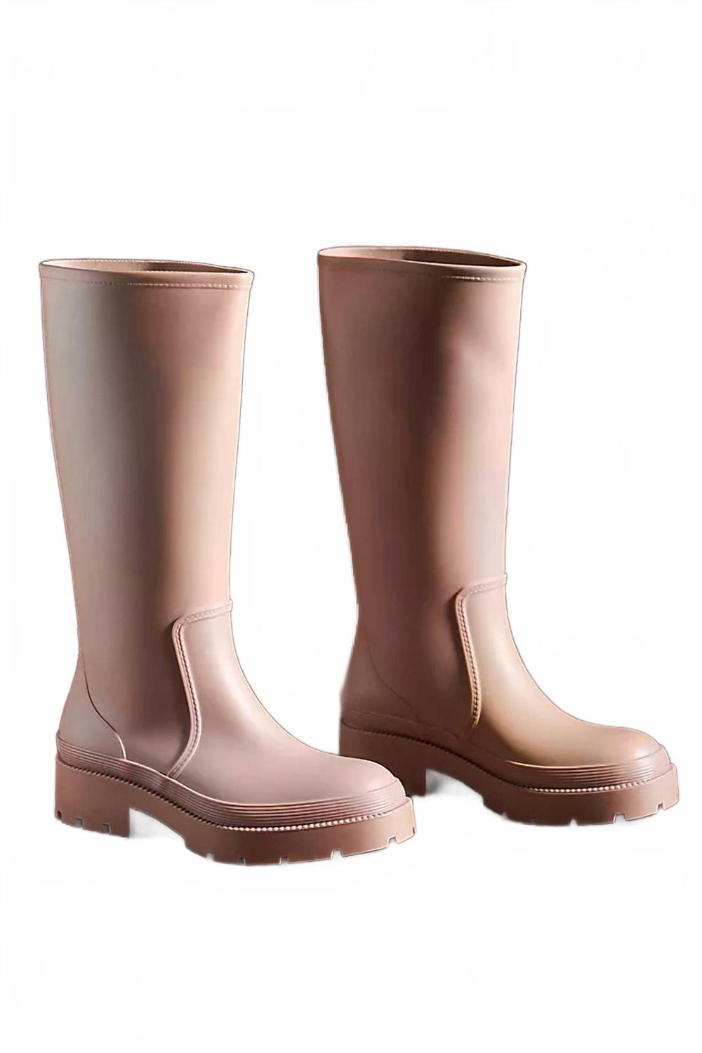 Женские дождевые сапоги Rain Pour в матовом бежевом Jeffrey Campbell — фото 2