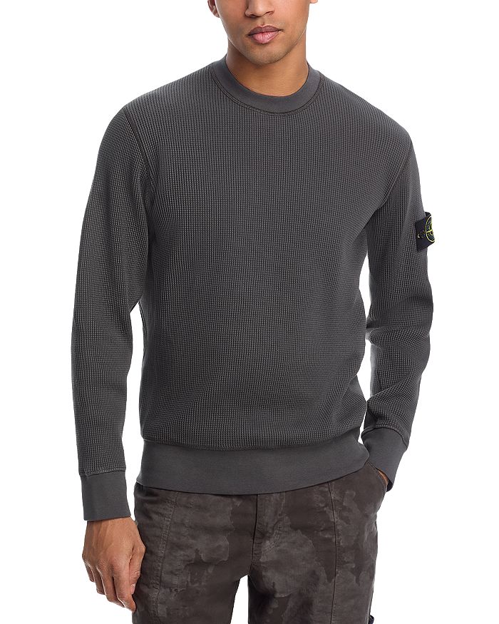 

Толстовка вафельного кроя Regular Fit Stone Island, серый