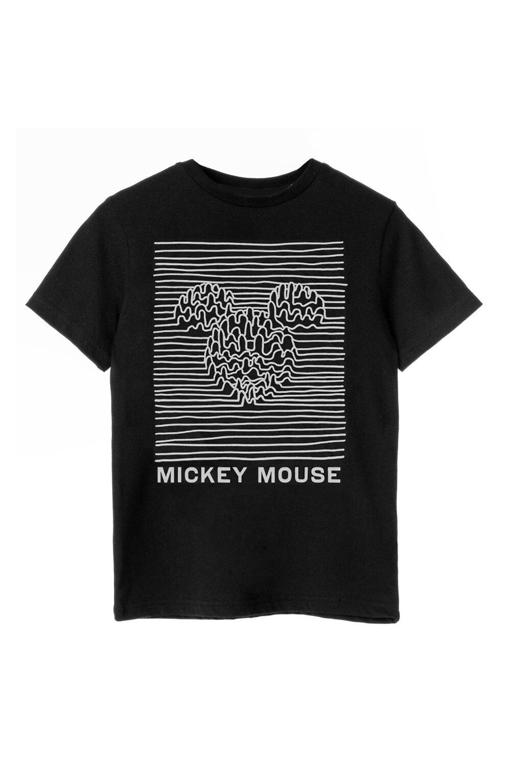 

Хлопковая футболка Unknown Pleasures с Микки Маусом Disney, черный