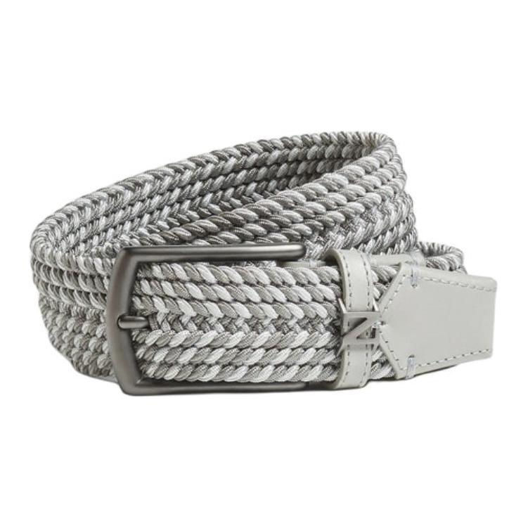 

Ermenegildo Zegna Ремень мужской из кожи и вискозы серый 3,2 см, Gray
