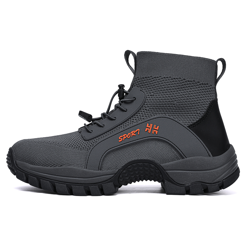 

Нескользящие, износостойкие, легкие, дышащие высокие мужские альпинистские и походные ботинки Kuding, Gray