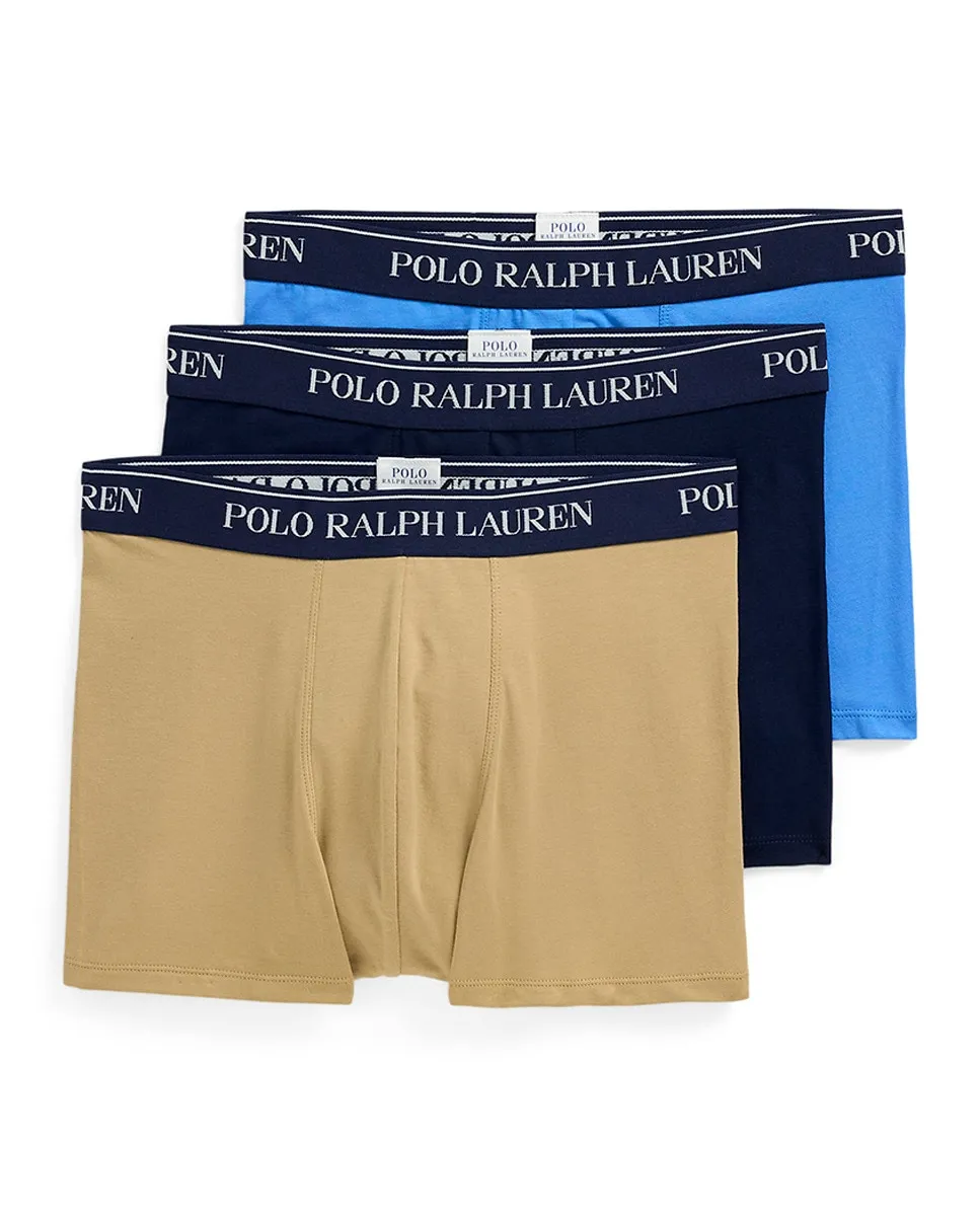 

Упаковка из трех мужских хлопковых трусов-боксеров разных цветов Polo Ralph Lauren, мультиколор