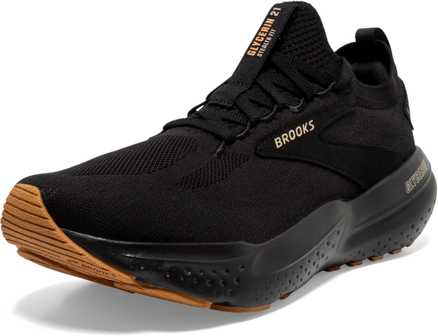 

Мужские кроссовки Brooks Glycerin Stealthfit 21 нейтральные для бега, черный/кремовый