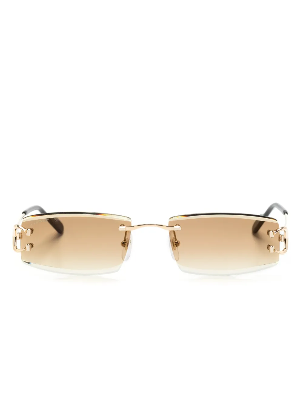 

Солнцезащитные очки в прямоугольной оправе Cartier Eyewear, золотой