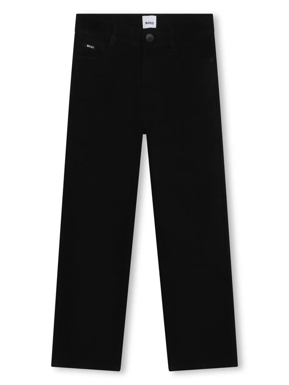 

Прямые джинсы средней посадки BOSS Kidswear, черный