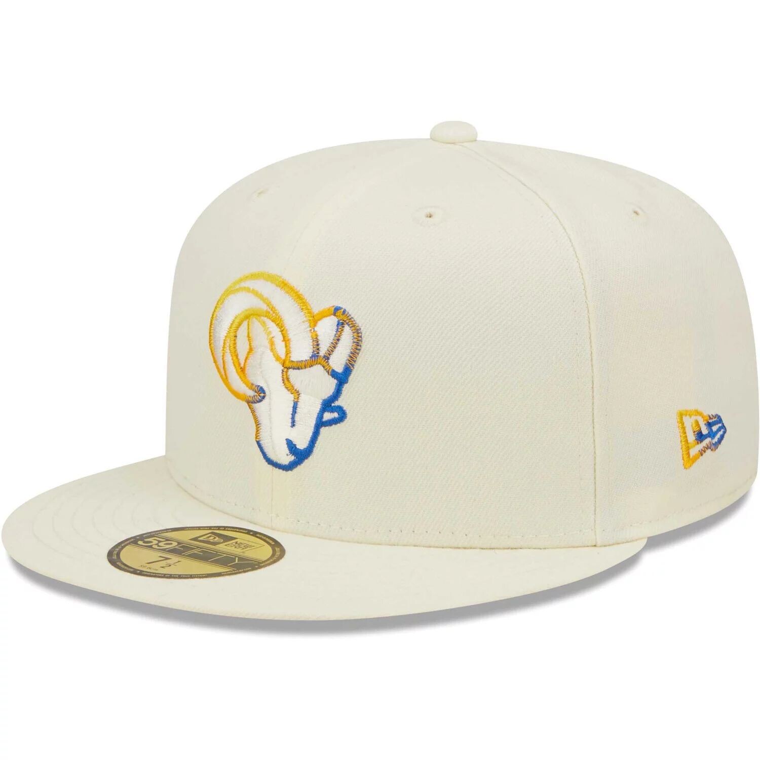 

Мужская облегающая шляпа New Era Cream Los Angeles Rams Chrome Dim 59FIFTY