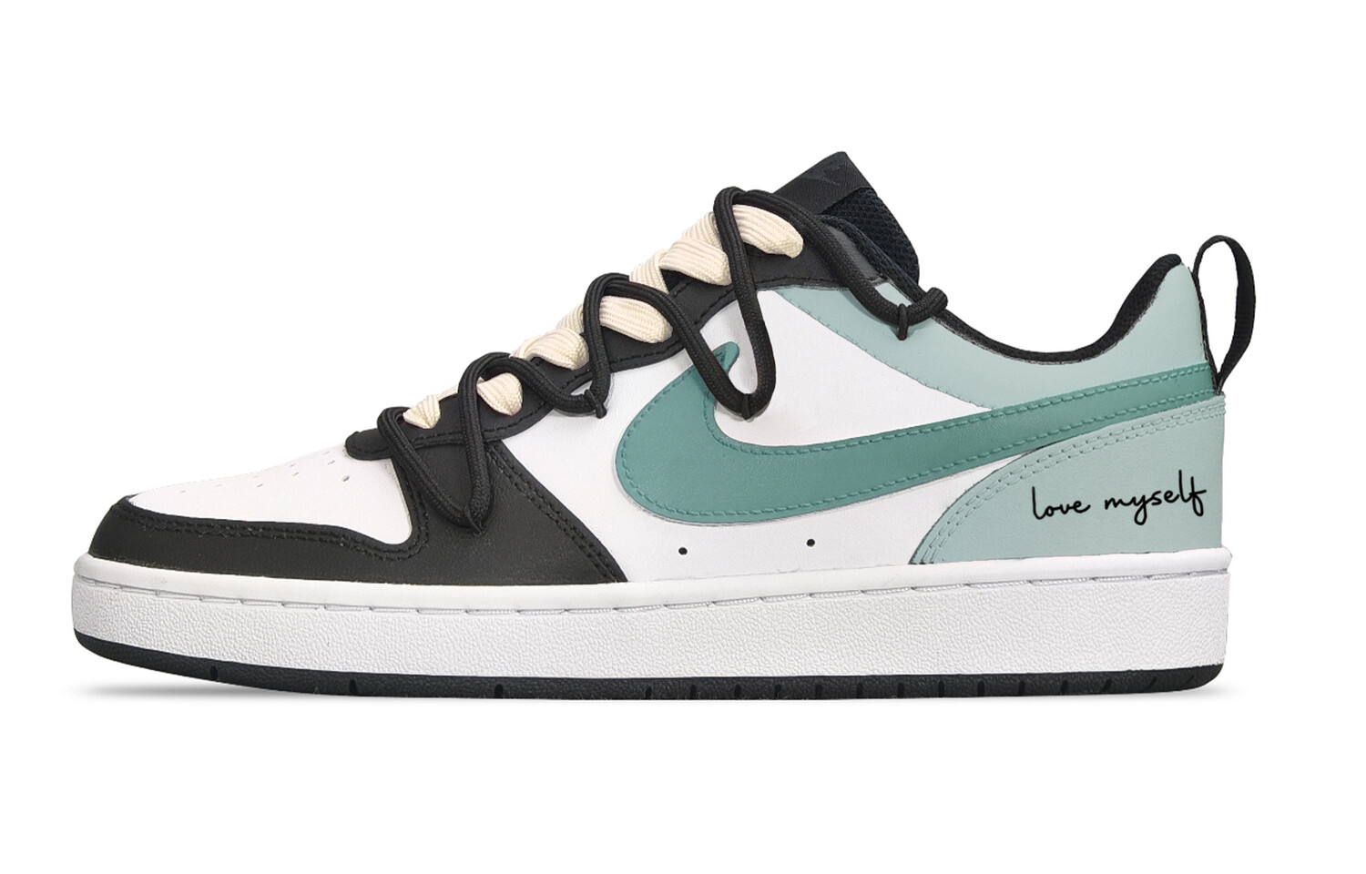 

Кроссовки Nike Court Borough Skateboard Shoes Women's Low-Top Black Blue, черный/синий