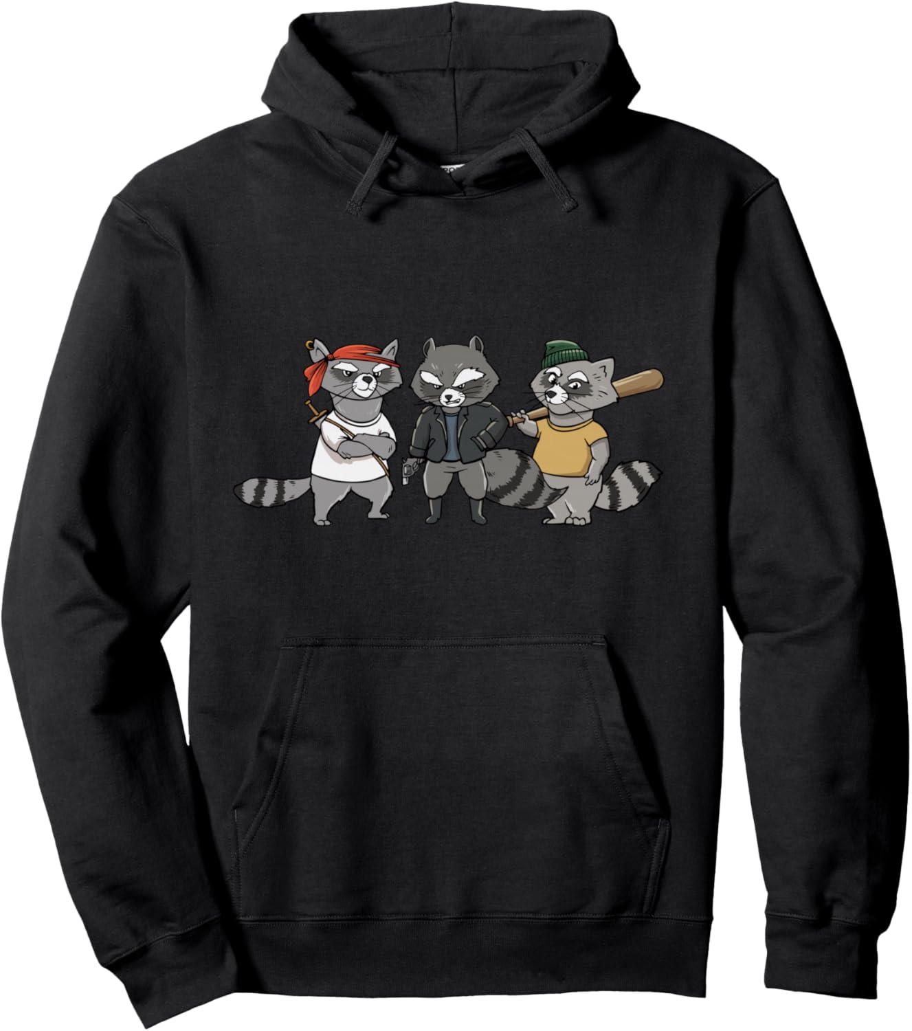 

Худи с дизайном команды Тануки для любителей Тануки Funny Racoon Designs, черный