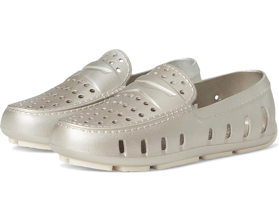 

Детские лоферы Floafers Prodigy Driver Metallic (Big Kid) Floafers Kids, White Gold/Cream