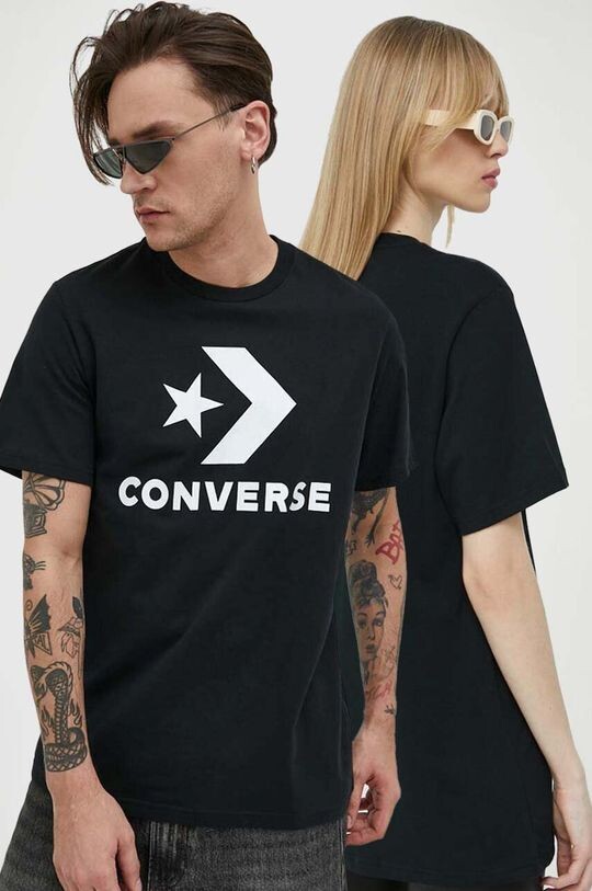 

Хлопковая футболка Converse, черный