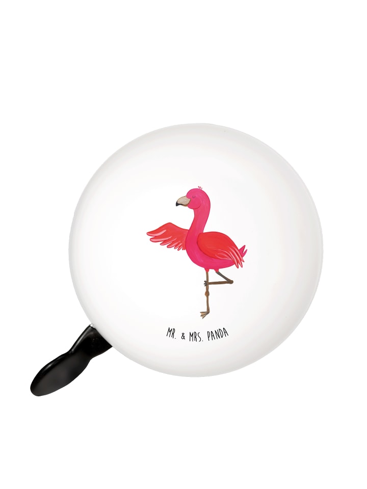 

Mr. & Mrs. Panda Велосипедный звонок, дизайн с фламинго для йоги, без слогана, белого цвета