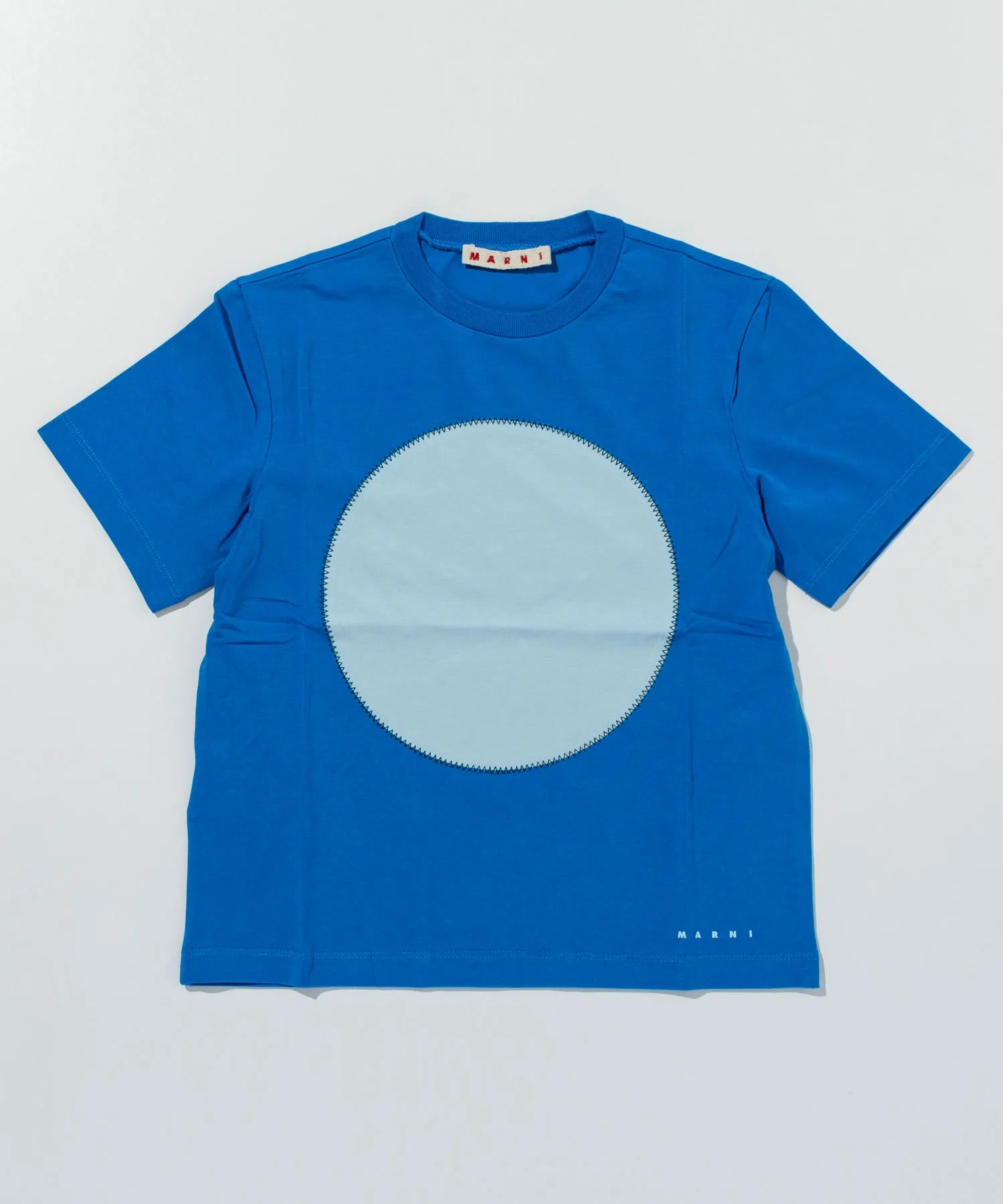 Женская футболка MARNI Kids & Junior круглая горловина синяя
