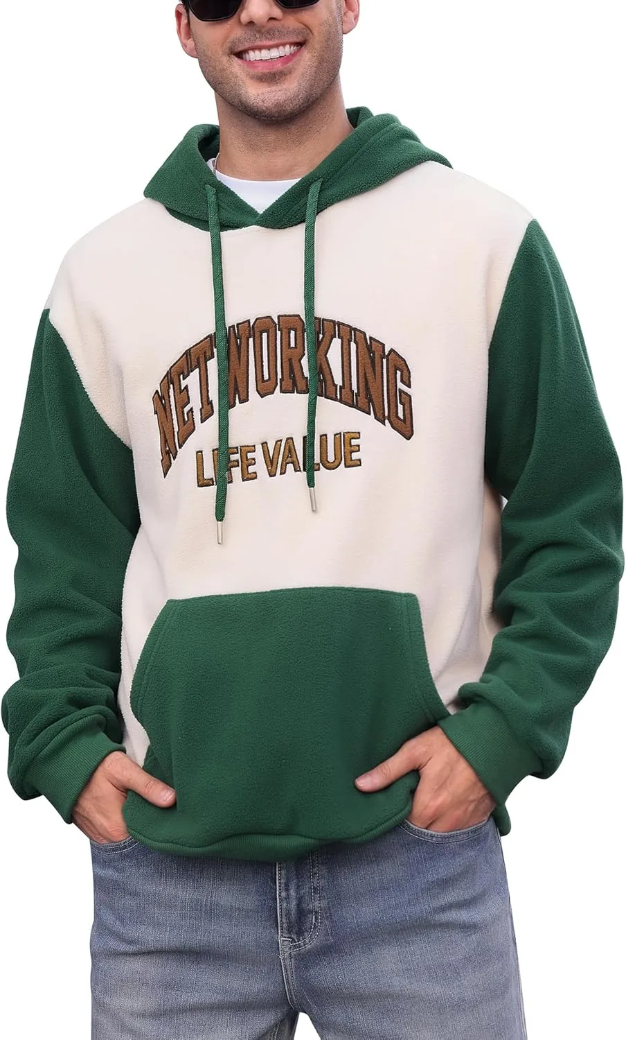 

Дизайнерский худи ODIZLI для мужчин, логотип, цветной блок