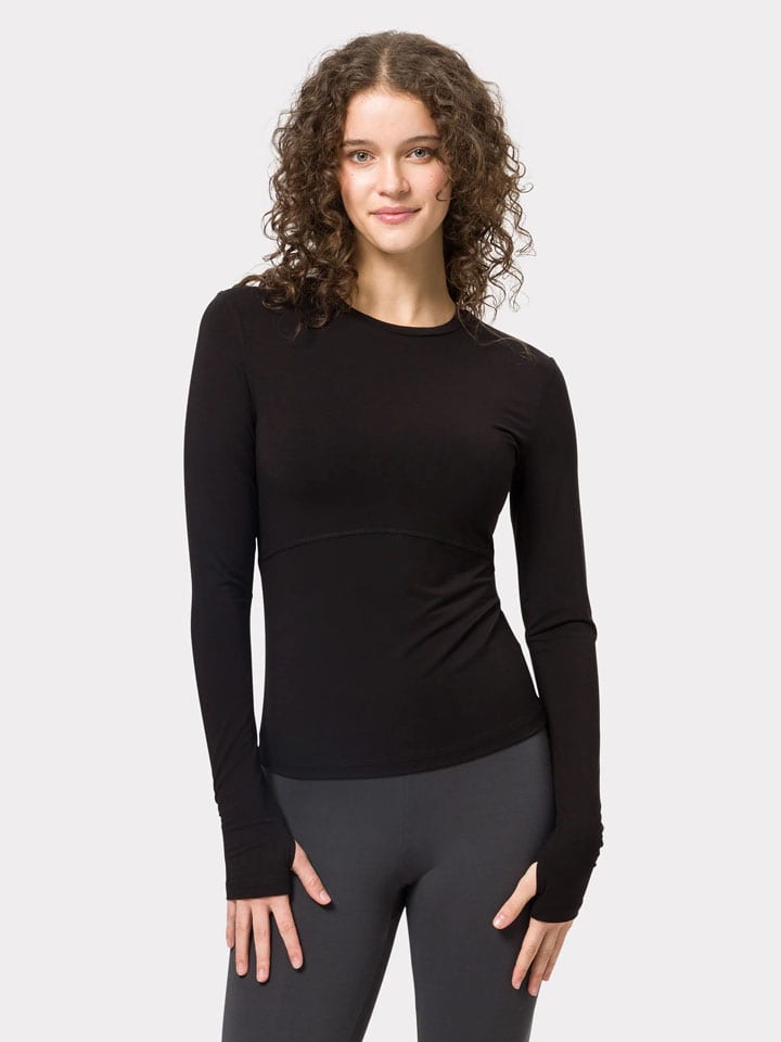 

Les Lunes Тренировочная футболка с длинным рукавом «Flow» черного цвета