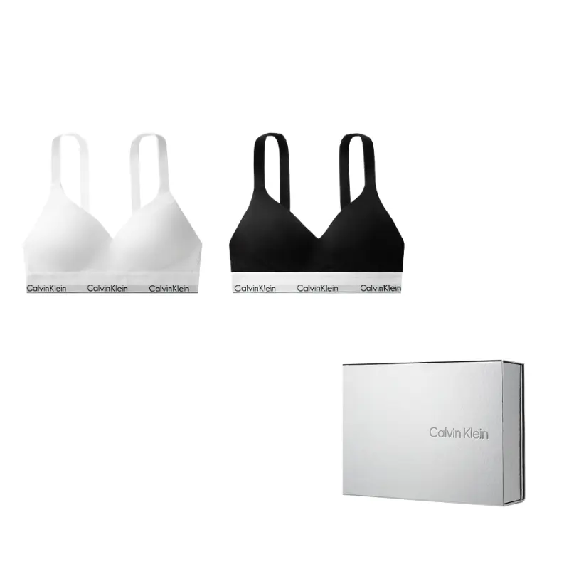 

Бюстгальтер с логотипом на поясе Calvin Klein, 100-moon белый+ub1-space черный